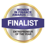 Woman in finance finalist award seal